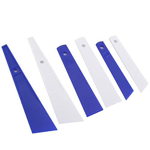 Cocoarm 6 Piezas de Plástico Glue Raspador de Pegamento Glue Glue Smoother Flin Soft Board Artesanía Avanzada para Artesanías de Cuero de Bricolaje con Herramientas Duraderas de Tamaño