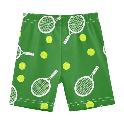 Cotton Under Shorts for Dresses Tennis Rackets Balls Green Toddler Biker Shorts for Girls 4t Baby Summer