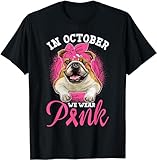 Skeletor in October We Wear Pink Breast Cancer - Camiseta para perro bulldog inglés, Negro, 60