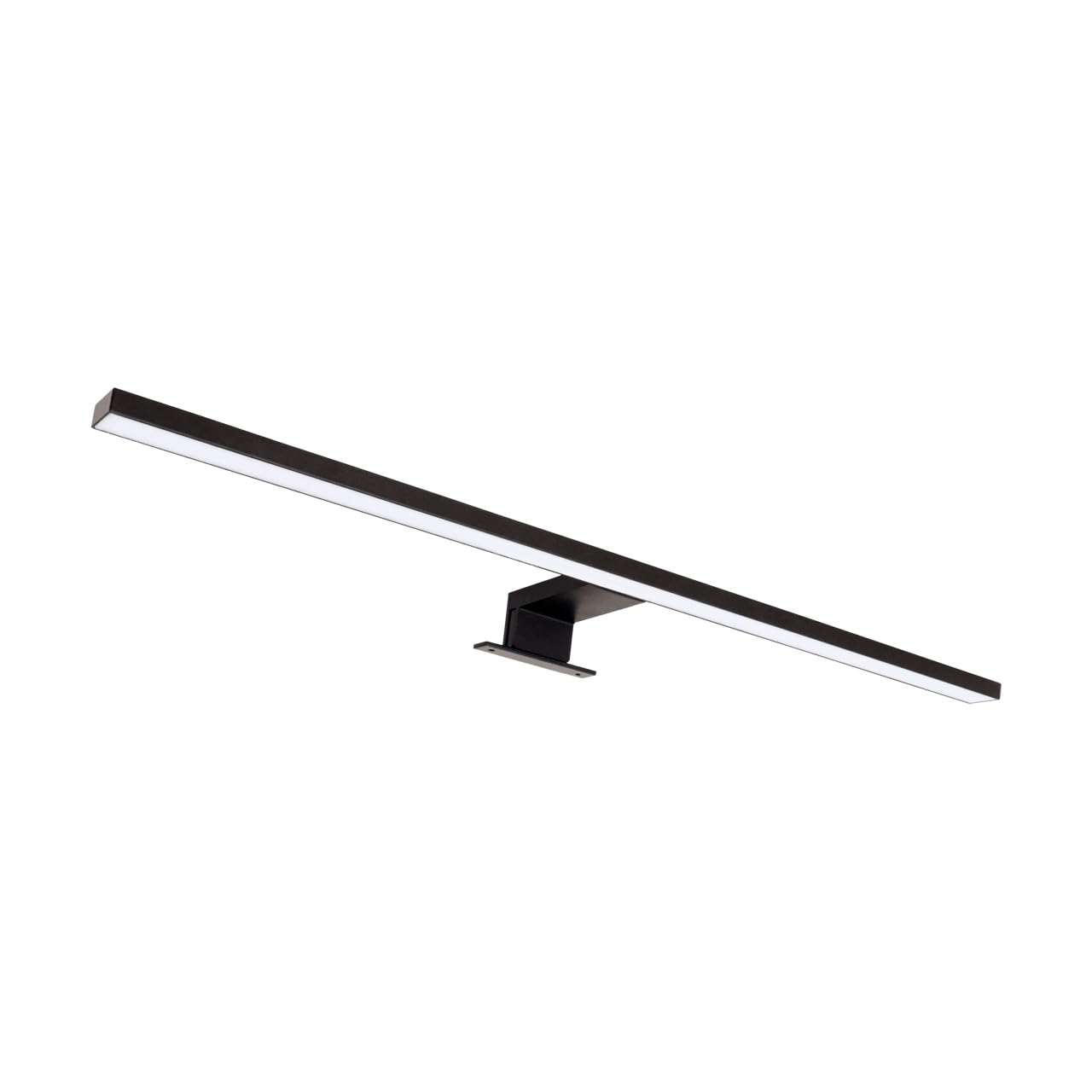 LED Badezimmerleuchte Wand IP44 B: 60 cm Schwarz 2-fach Montage Wand Spiegel 4100 K neutralweißes Licht 1430 lm Spiegellampe Wandleuchte Bad