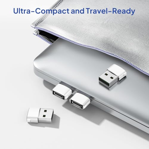 Image of USB C Female to USB Male Adapter 4 Pack,Type A Power Charger Cable Connector for Apple Watch iWatch Series 7,iPhone 11 12 13 Pro Max,SE,Airpods,iPad 8 8th 9 9th Air 4 4th 5 5th Mini 6 6th Generation