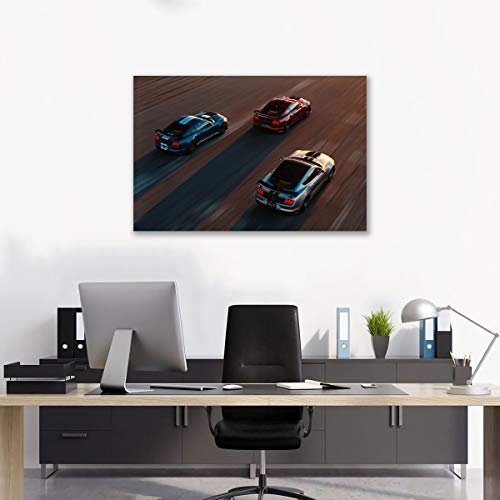 Impression sur toile trois voitures de sport décoration murale moderne - 5