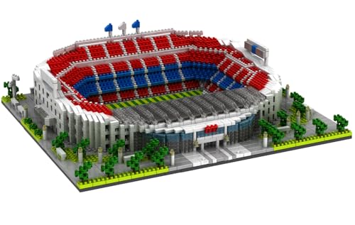 Puzle 3D Building Football Stadium del modelo para montar con nanobloques, más de 3500 piezas (Camp NOU)