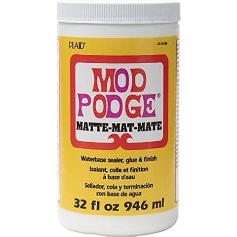 Mod Podge Matte Sealer, Glue & Finish: All-in-One Craft Solution- Quick Dry, Easy Clean, for Wood, Paper, Fabric & More. Non-Toxic - Craft with Confidence, Made in USA, 32 oz., Pack of 1 Cover