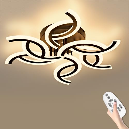 SEABLE 28.1 Inch Modern LED Ceiling Light with Remote, 3 Color Dimmable 56W, CRI90+ 3000-6500K...