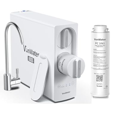 VonWater Reverse Osmosis Water System, with PCF Replacement Filter, 2:1 Pure to Drain, 800GPD RO Water Filtratio V2-800N