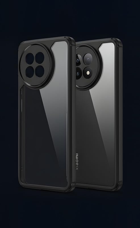 Image of Xiaomi 14 CIVI, Hybrid Design with Clear Back and Black Bumper, Camera Protection Cover