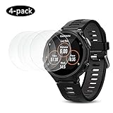 CKANDAY 4 Pantalla Protector de Paquetes Compatible con Garmin Forerunner 735XT, película Protectora de Vidrio Templado Reloj Inteligente para 735 XT Anti-Scratch 0.3mm 2.5D High Definition 9H Shield