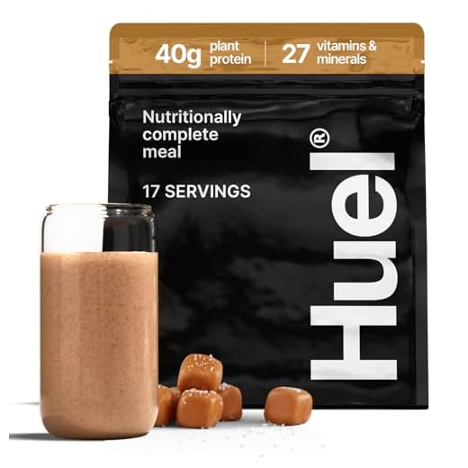 Huel Black Edition | Salted Caramel 40g Vegan Protein Powder | Nutritionally Complete Meal | 27 Vitamins and Minerals, Gluten Free | 17 Servings