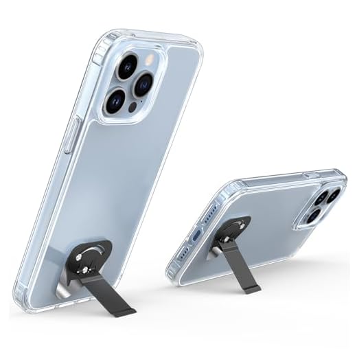 OUTXE 2 Pack Ultra-Thin Phone Kickstand, Universal Kickstand for Phone case Vertical/Horizontal Metal Rotatable Phone Stand for Desk for iPhone 15/14/13/12/11 Mini Plus Pro Max, Galaxy S24 - Black