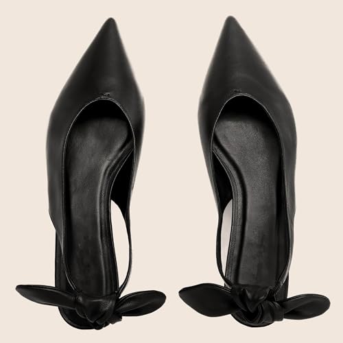 Slingback Flats for Women Comfortable Bow with Pointed Toe Trendy Flats for Women3