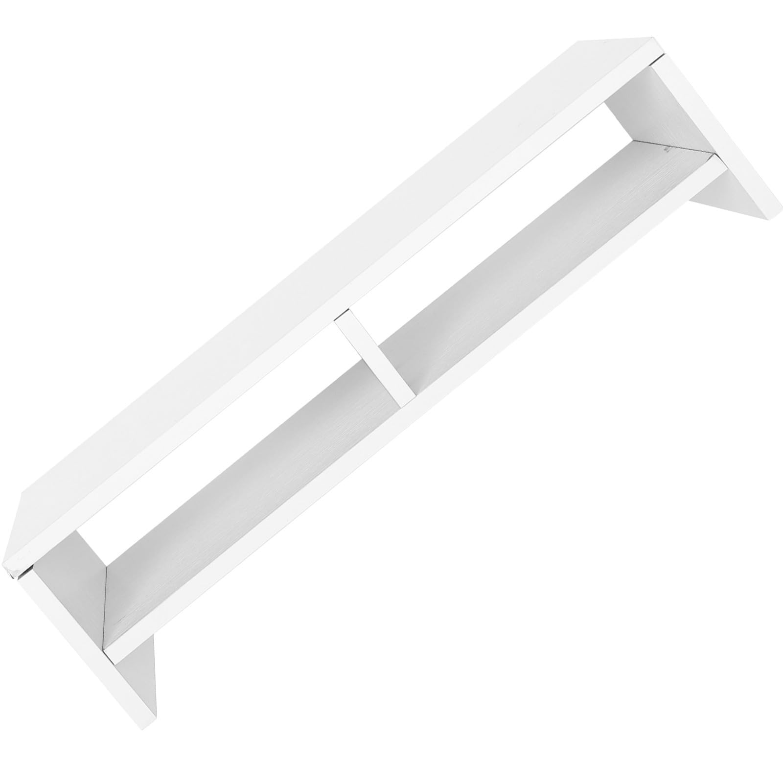 Hemobllo Supporto per Monitor da Scrivania in Legno Doppio Ripiano, Rialzo Organizzatore per Ufficio, Massimizza Spazio e Ordine sulla Scrivania