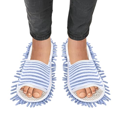 Zapatillas De Limpieza Lavables, Zapatillas De Trapeador Para Limpieza De Pisos,Zapatos de fregona lavables | Trapeador de limpieza de zapatilla de microfibra, zapatilla de trapeador desmontable, para