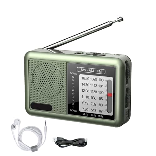 UKW MW Radio | Weltradio Mit Kopfhörer | Wiederaufladbarer Kurzwellenempfänger Für Senioren, Kinder, Haus, Tisch, Camping & Outdoor UKW MW Radio | Weltradio Mit Kopfhörer | Wiederaufladbarer Kurzwellenempfänger Für Senioren, Kinder, Haus, Tisch, Camping & Outdoor