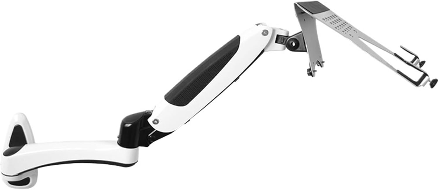 Laptop Retractable Rotating Hanger Universal Gas Pressure Lifting Wall Hanging Suspension Bracket(Table clamp 1-Section arm)