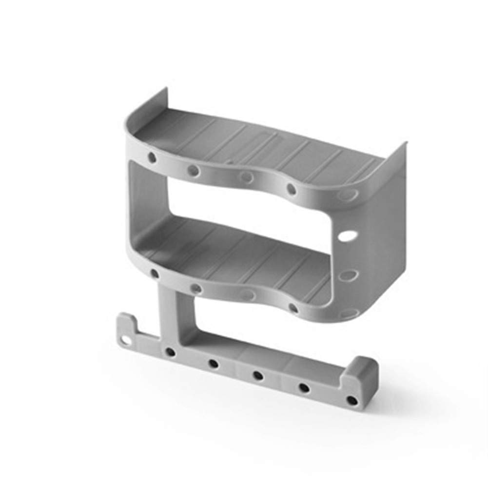 Outils organisateurs de toilette gris pour suspendre les serviettes de lavage