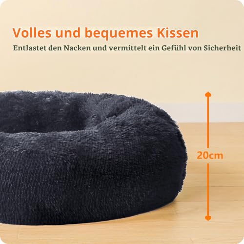 HMTOPE Orthopädisches Hundebett Grosse Hunde, Donut Kissen Waschbar, Ø120cm