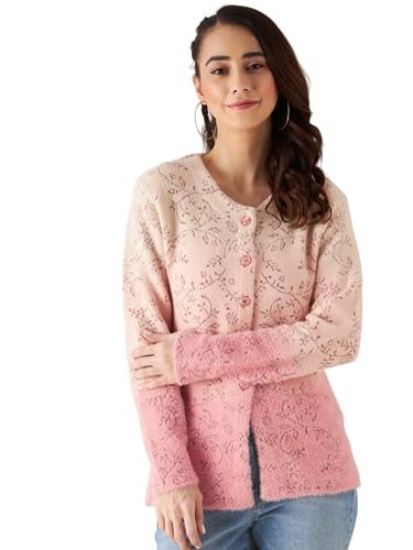 Image of Modeve Floral Print Round Neck Casual Women Sweater||Winterwear||