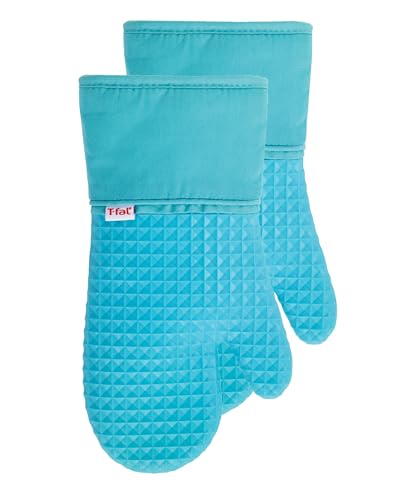 T-Fal Oven Mitt Manopla de Silicona para Horno, algodón, Brisa