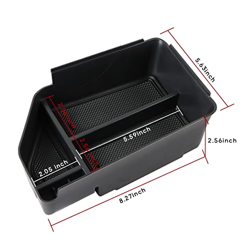 Image of MARCHFA Plastic Center Console Organizer Automobiles Tray Compatible for 2022 2023 2024 2025 Kia EV6 Accessories Armrest Storage Box Tray Organizer Insert (Black)