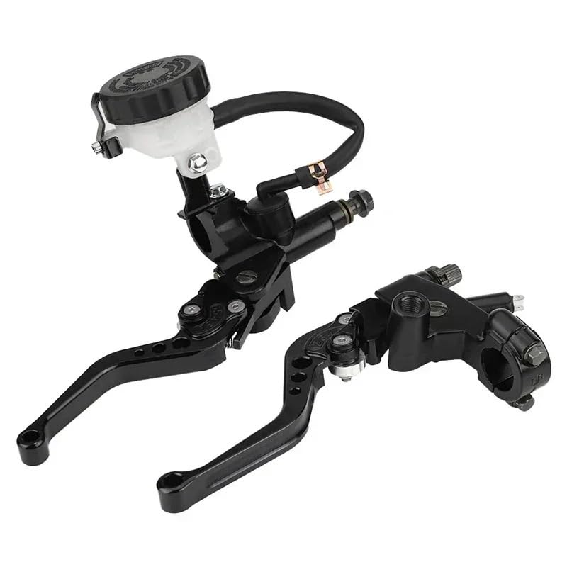 For Piezas De Motocicleta Dirt Pit Bike 250cc-500cc | Cilindro maestro hidráulico de palanca de bomba de embrague de freno de aluminio CNC Universal de 7/8 "22mm(Black)
