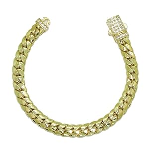 Elegante pulsera para hombre de oro amarillo de 18k de 20.00 cm de larga y 8.00 mm de ancha, modelo cubana, con cierre cajetín. 14.35 gr de oro de 18k