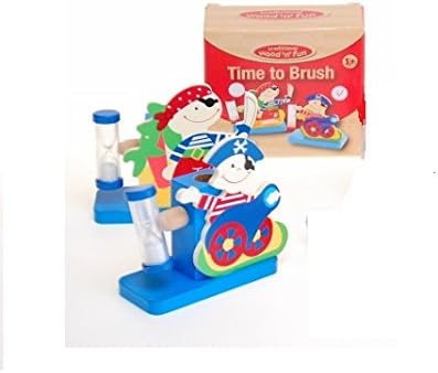 Time to Brush Childrens Tooth Brushing Wooden Character Timer - Pirate x 1