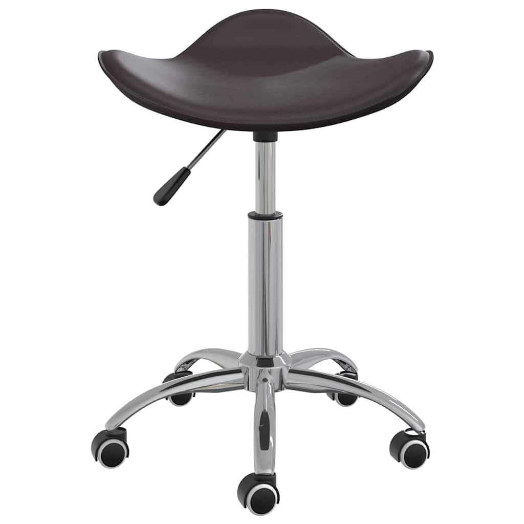 Sedia da ufficio in similpelle marrone, girevole e regolabile, 110 kg