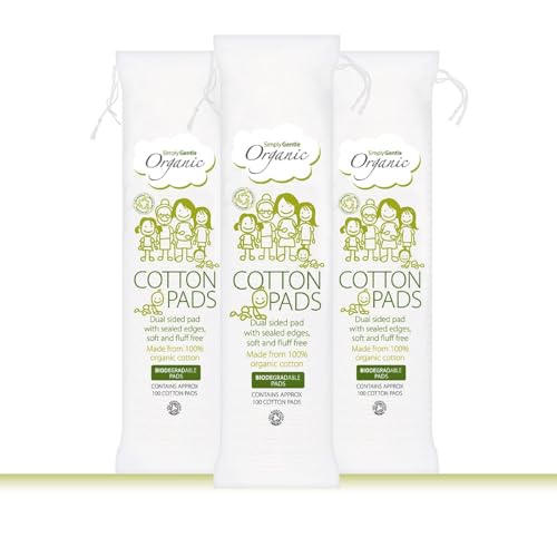 Simply Gentle Organic Cotton - Pack of 100 Pads (Pack of 3)