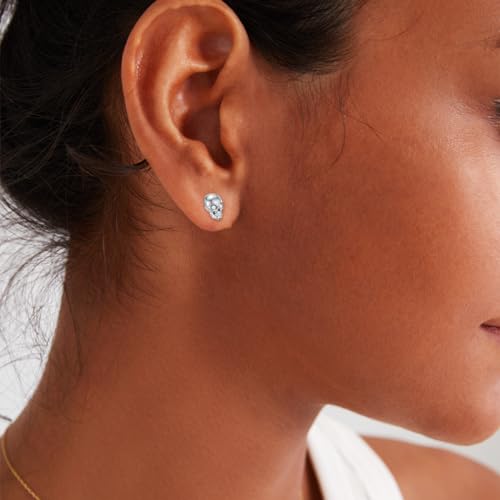 Diamond Skull Stud Earrings for Women Men in 925 Sterling Silver4