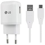 Original LG MCS05HED in Weiss für G6 USB Typ-C Datenkabel Netzteil 1.8A Ampere 1800 mAh Ladegerät Aufladekabel Travel Charger + gratis Bildschirm Reinigungspad