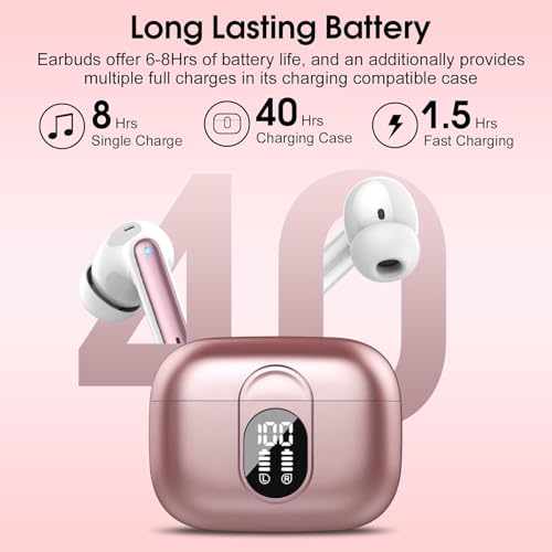 Image of Real Time AI Translation Earbuds 165 Languages 6 Modes No Subscription | 1S Instant Translation, Simultaneous interpretation, Audio & Video Call Support, AI Chat Mode, HD Stereo Sound, Pink