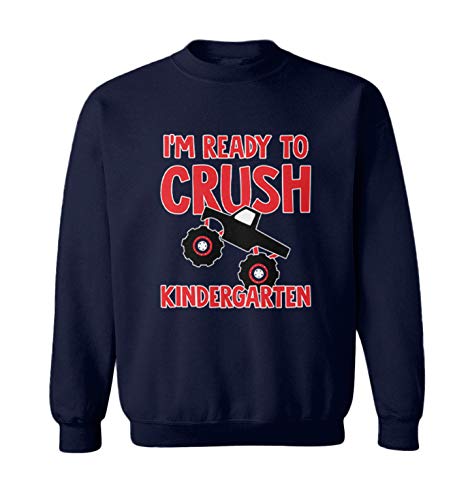 I'm Ready to Crush Kindergarten - Back to School Toddler Fleece Crewneck Sweater