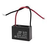 Modelo: CBB61 Condensador del motor - TOOGOO(R) Parte de reparacion AC 450V 2uF 50/60Hz Condensador de funcionamient del motor Negro CBB61