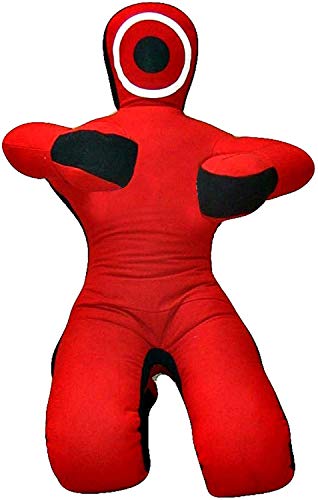 ROX Fit Grappling Dummy MMA Realistic Judo Punching Bag Grappling Dummy - Sitting Position - Hands Front Red Black (6 Foot (72