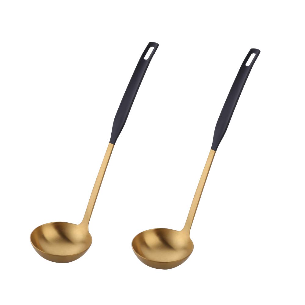 Rose Gold Soup Ladle & Colander Set - Hot Pot Utensils -17