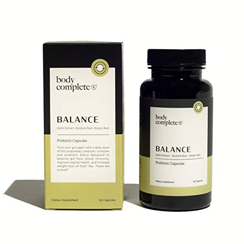 Body Complete Rx Thrive Balance Probiotic Capsules, Gut-Health Supplement with Garlic Extract, Burdock Root, and Konjac Root, 30 Capsules