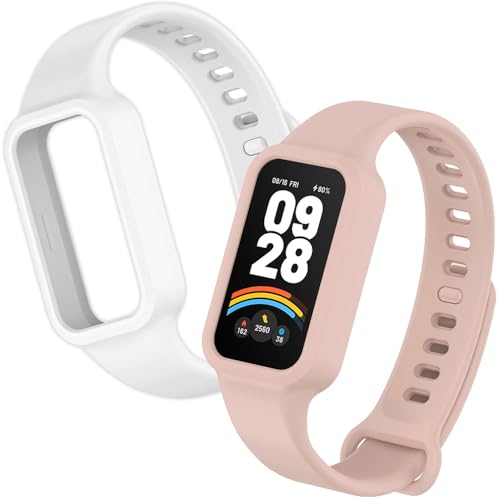 [YFFSFDC] Redmi Smart Band 3 �����o���h 2���� Xiaomi Band 9 Active �����o���h ���� �V���I�~ �ւ� �\�� �����p �x���g ���o�[�x���g �V���R���� �h�� �h�� �ʋC (�z���C�g+�s���N)