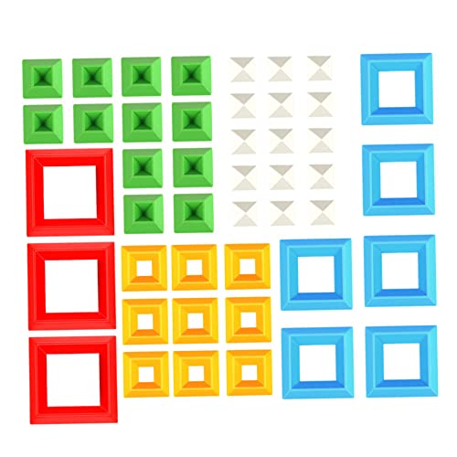 Jouets empilables éducatifs en blocs de construction | 45 pièces de couleur vive pour enfant - 7