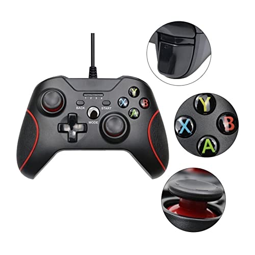 KLEEME Game Controller Wired USB Gamepad Compatible with PS3 Joystick Console Controle Compatible with PC PS3 Game Controller Compatible with Android Phone Joypad Accessorie (Color : Blue-line)