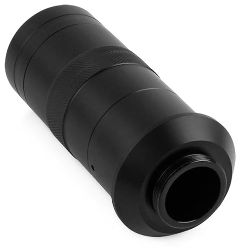 100X Mikroskopobjektiv für Raspberry Pi, C/CS-Mount, 0,12X ~ 1,8X optische Vergrößerung, kompatibel mit Raspberry Pi HQ Kamera