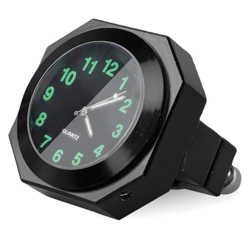 LEKEFETO Orologio Moto Impermeabile Moto Bicicletta Orologio Luminoso Orologio Moto Moto Moto Orologio Moto Moto Moto Accessori Bicicletta Diametro 22-26mm - Nero