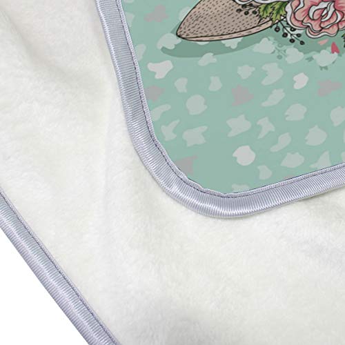 Suabo Soft Blanket Flower Horse Warm Cozy Bed Couch Lightweight Blanket Throw Polyester Microfiber 50" W X 60" L For Kids Boy Women #TOP4