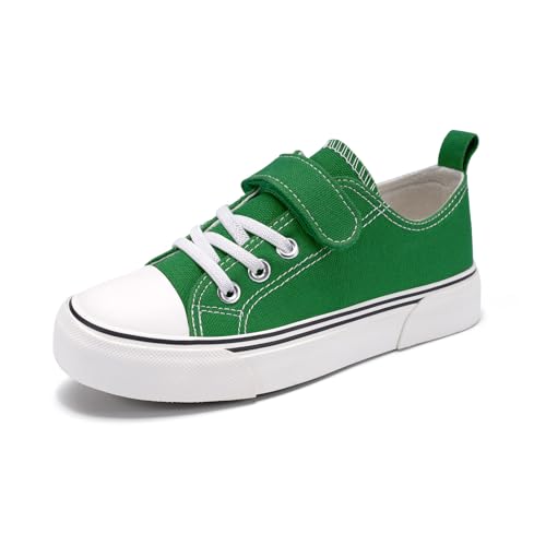 Image of Zoroadke Toddler Boys and Girls Sneakers Low Top Adjustable Strap Canvas Shoes for Kids