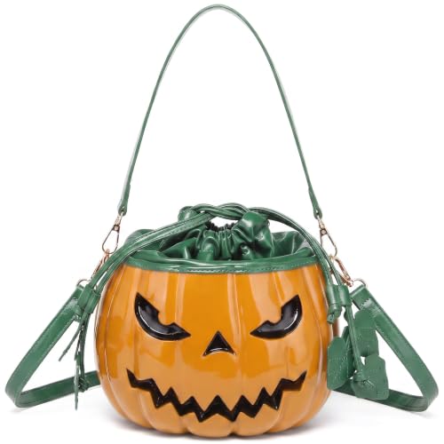 Image of Halloween Pumpkin Purse, Weird Handbag Shoulder Crossbody Bag
