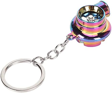 Airshi Electronic Turbo Keychain, Delicate Interesting Metal Portable LED Keychain with Sound and Light for Friends