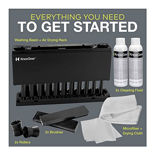 Knox Gear Record Cleaner Kit - Vinyl Record Cleaning Kit To Reduce Static & Skips - Vinyl Cleaning Kit To Clean Dust And Fingerprints - Includes Vinyl Record Cleaner Fluid, 2X Disc Spin Record Brush #TOP1