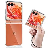 Motorolaに適合する Moto Razr 50 / 50S / 60 / 60s 全通用 ケース クリア ストラップ razr50d M-51E docomo razr60d M-51F 全適用 クリアケース モトローラ レーザー 50 透明 カバー Razr60 スマホケース 【GoKIGIoD】 ハード バンパー 黄ばみ防止 透明カバー 携帯カバー 軽量