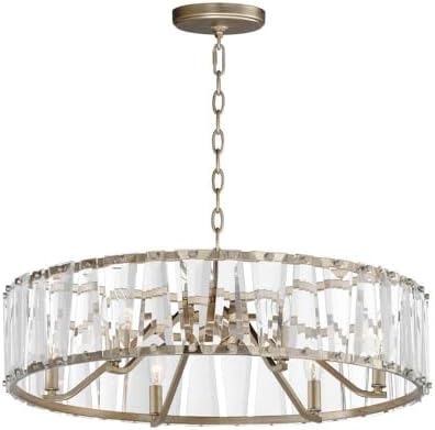 Maxim Odeon - 6 Light Chandelier-9.5 Inches Tall and 26.75 Inches Wide-Golden Silver Finish -Traditional Installation