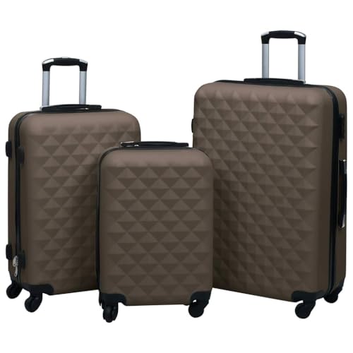 Elegant 3-Piece Hardcase Trolley Set for Travel, Lightweight and Durable, Any Journey, Brown
